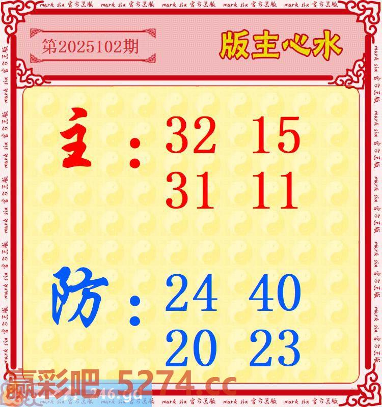 102期：版主心水