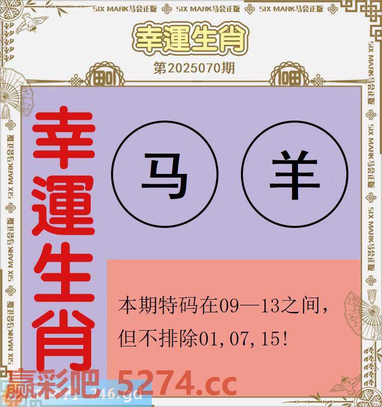 070期：幸运生肖