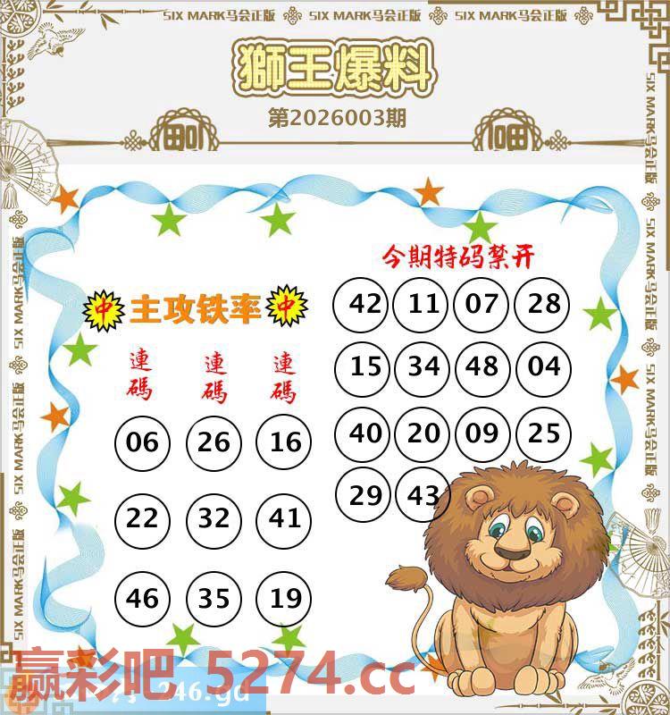 003期：狮王爆料