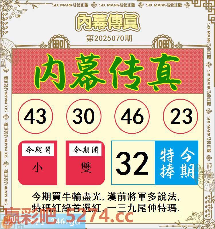 070期：内幕传真